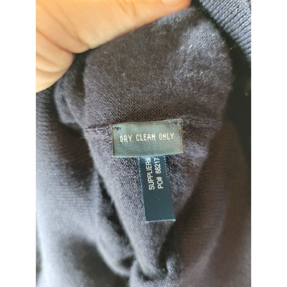 Polo Ralph Lauren Men's SZ L Sweater Merino Wool V Neck Long Sleeve Blue - Picture 6 of 8